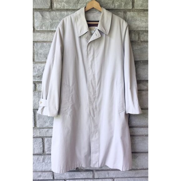 Classic Vintage Long Khaki Trench Coat with Removable Lining - Picture 1 of 8